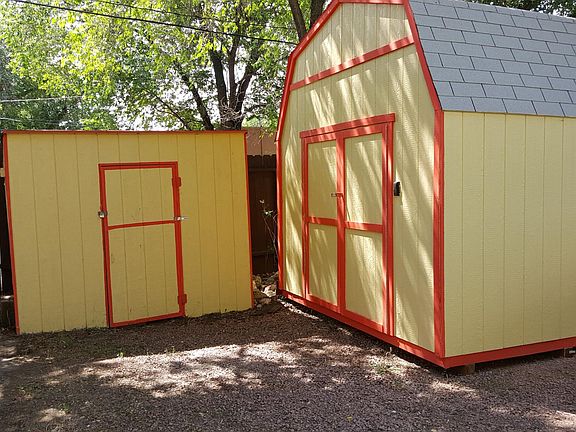 large shed and small shed