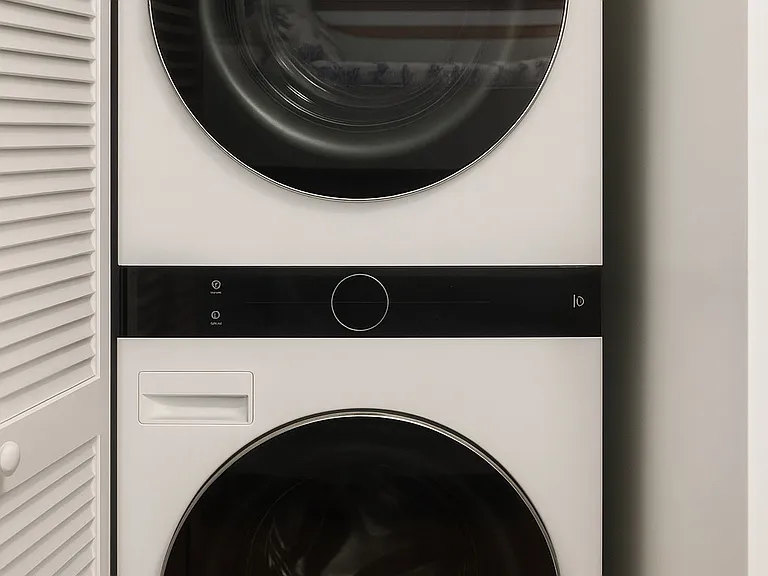 The Washer & Dryer is located INSIDE your unit!