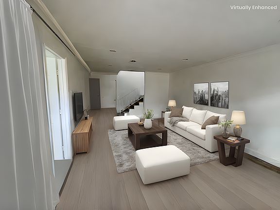 Living room with virtual staging