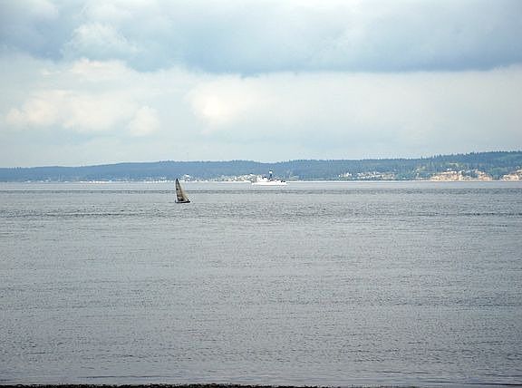 View of shipping lanes