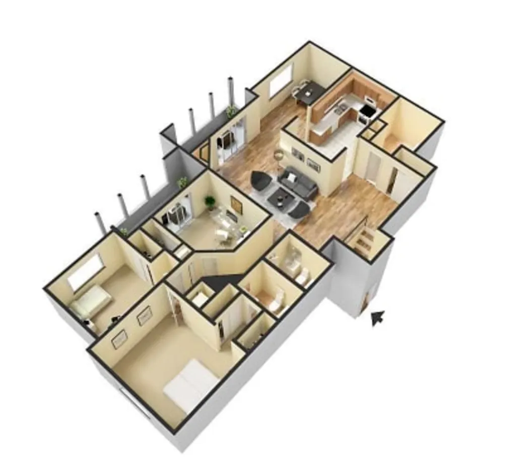 Floor plan 3X2B