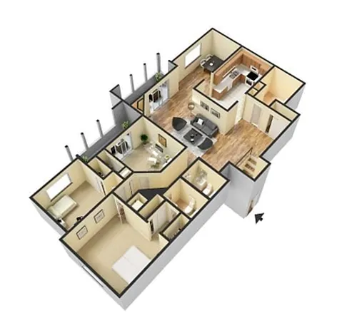 Floor plan 3X2B