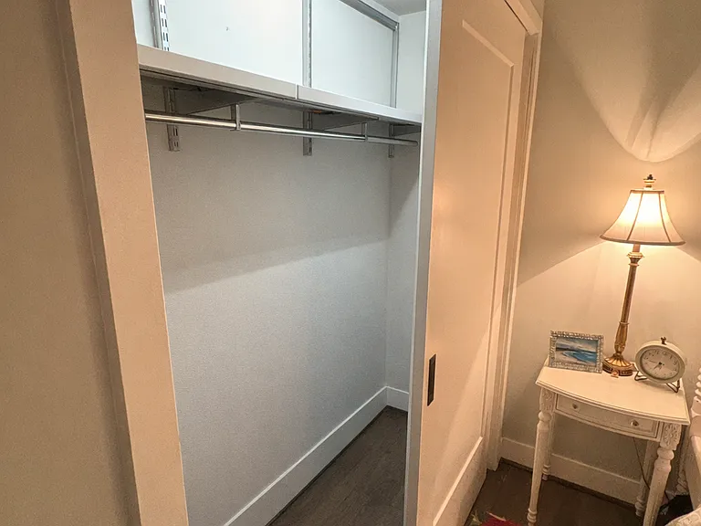 Closet in second bedroom. Elfa shelves.