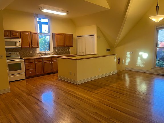 Pictures don't do it justice - the open concept, cathedral ceilings and big windows (with shades)