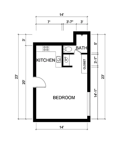 Floor plan Studio