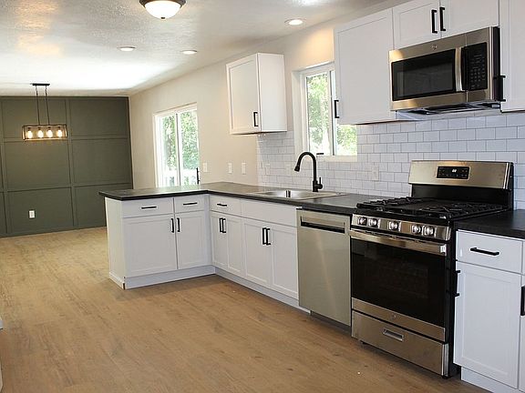 Kitchen open to dining room 