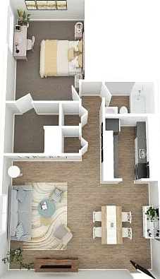 1 Bed, 1 Bath