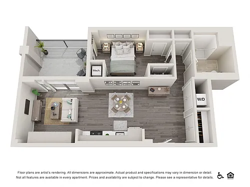 Floor plan 1 Bed F