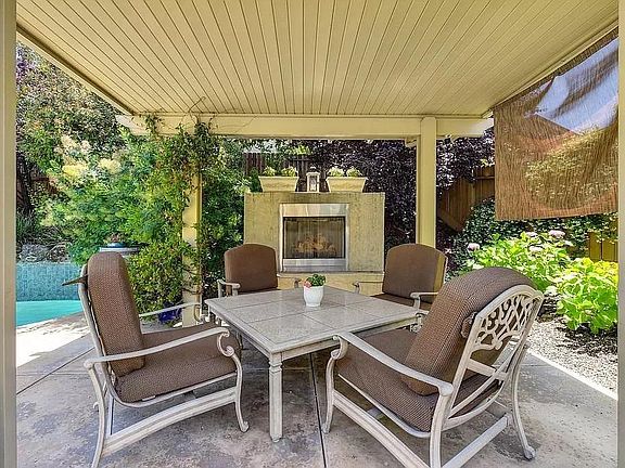 cabana & outdoor fireplace