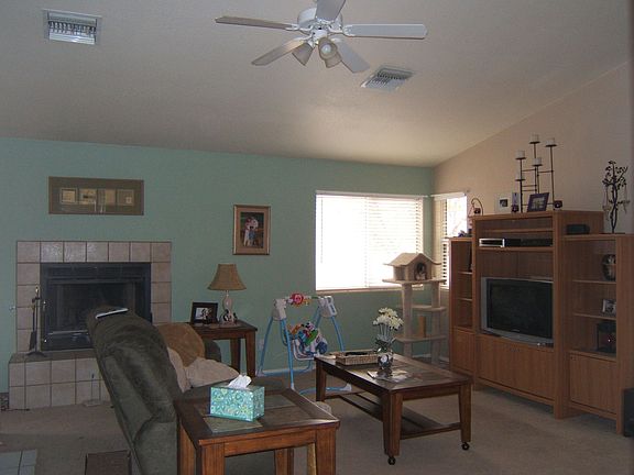 Great room is bright and open