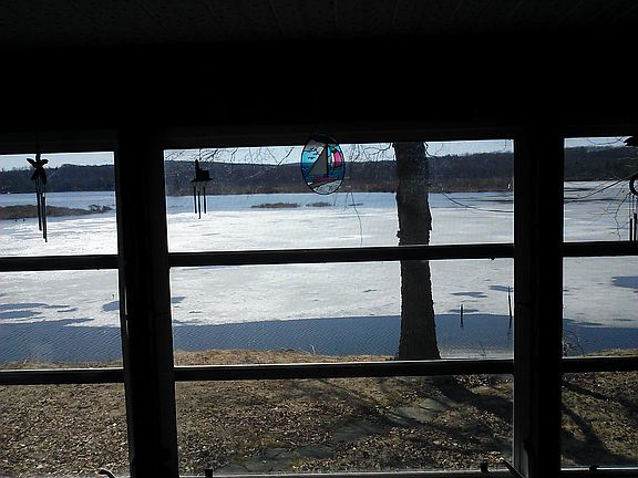 View from enclosed porch