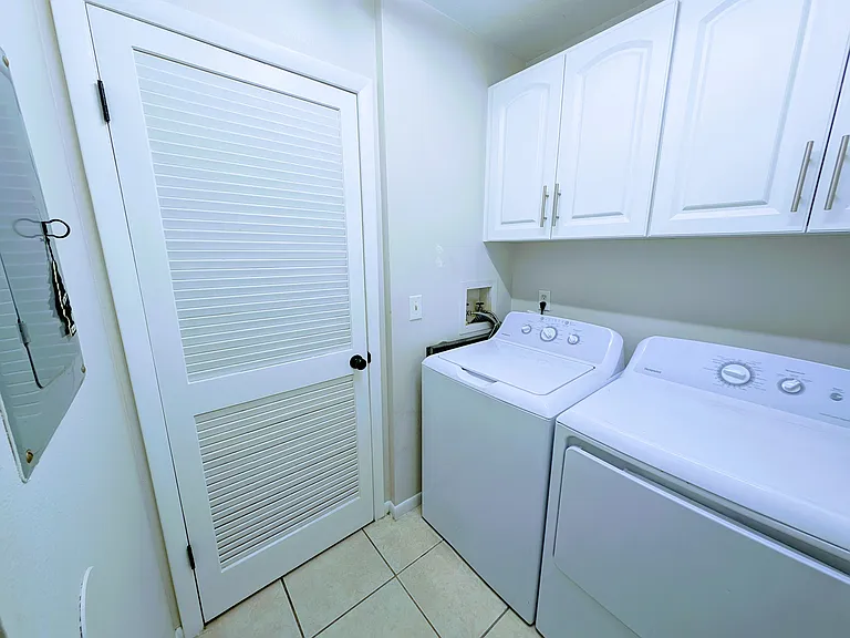 laundry near kitchen