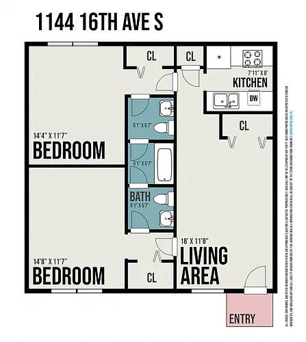 Floor plan 2 Bedroom