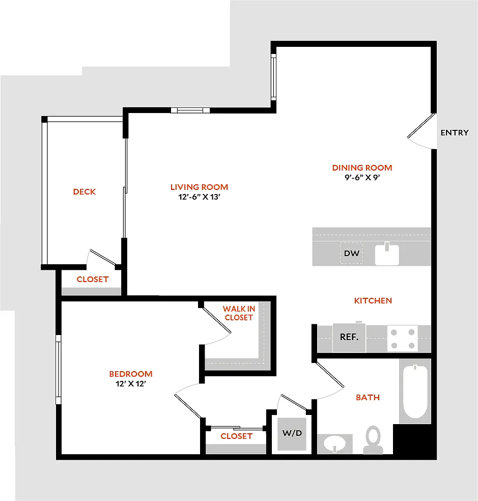 Floor plan Plan 1E