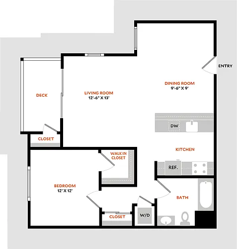 Floor plan Plan 1E