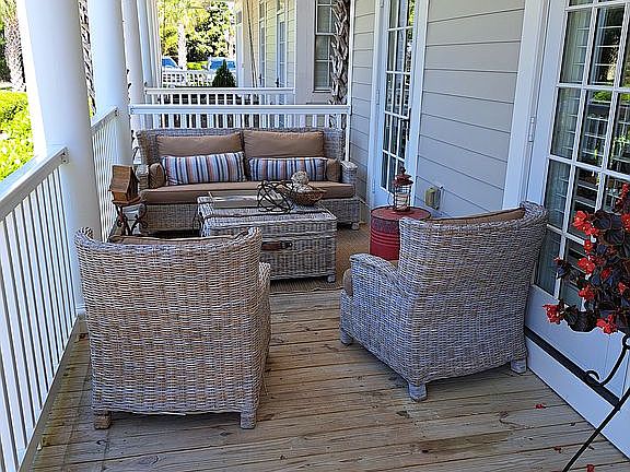 Spacious front porch