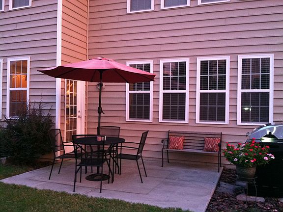 Landscaped back patio