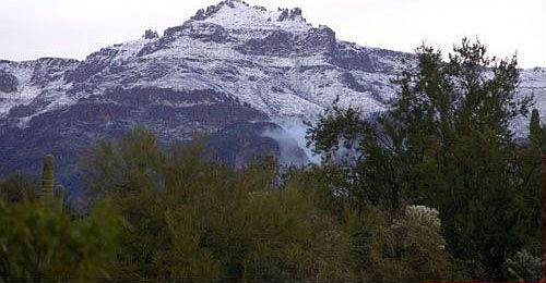 Superstition Mountains view from back yard