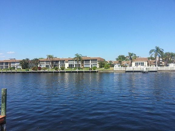 View from across the wide canal