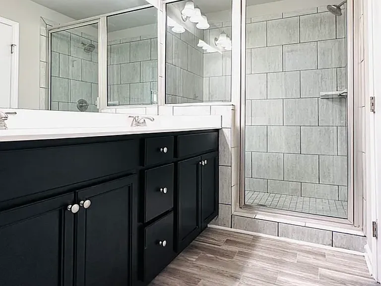 Master bath with large shower