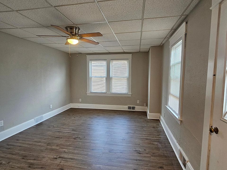 View of living room from the kitchen.
