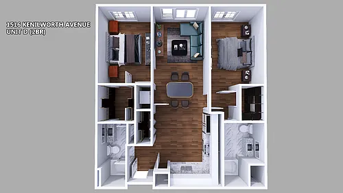 Floor plan Two Bedroom