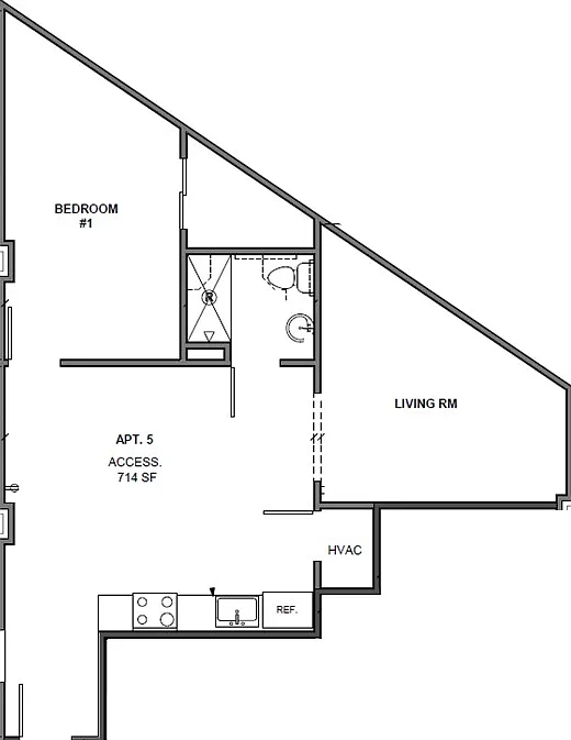 1 bed, 714 sqft, $2,090 — Photo 3