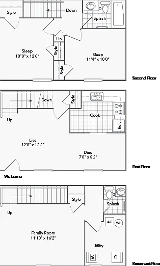 B2 is a 1,080 sqft 2-Bed 1.5-Bath Apartment Home B2 is a 1,080 sqft 2-Bed 1.5-Bath Apartment Home