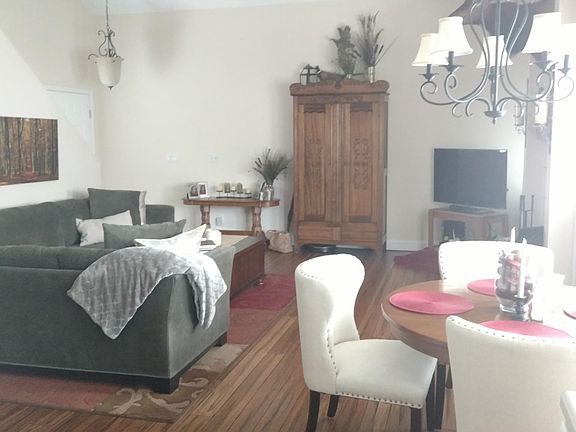 Bamboo flooring throughout the main level.