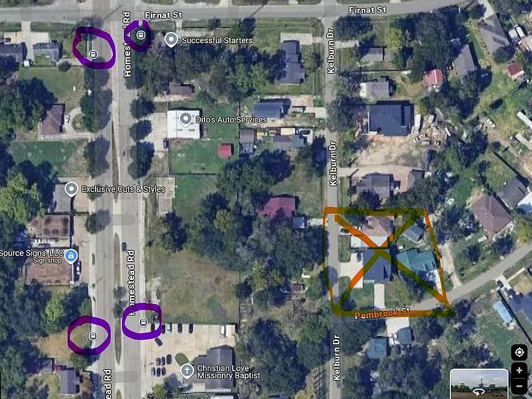 Nearest bus stops