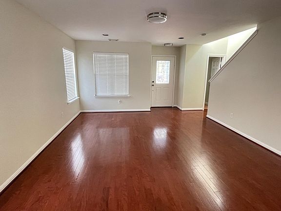Real wood floor in the living room