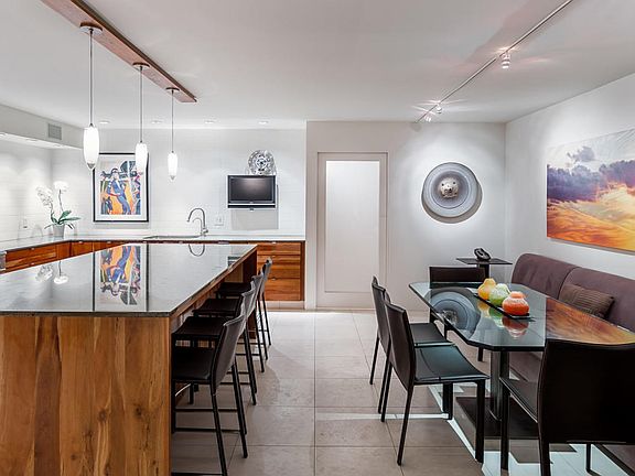Kitchen / dining at twilight
