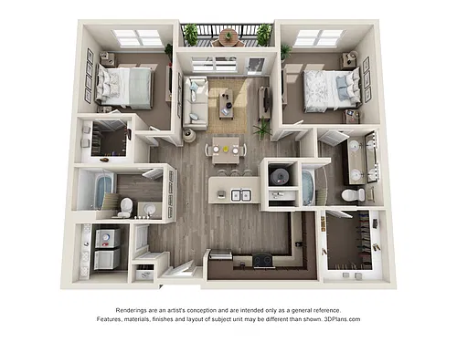 Floor plan 2x2-1038