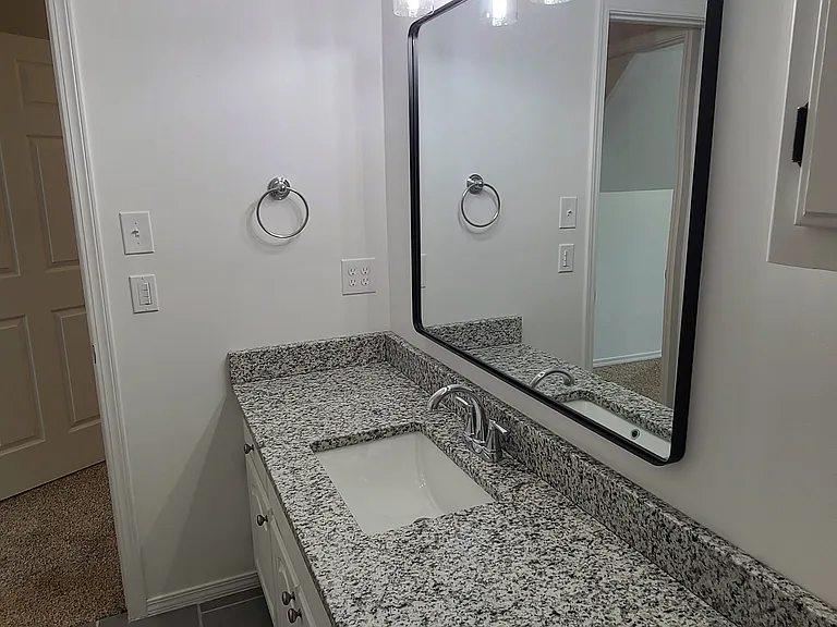 Upstairs all bathroom vanity