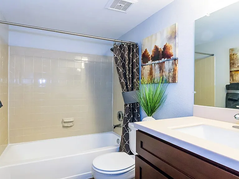 Bright, clean bathrooms made for daily ease.