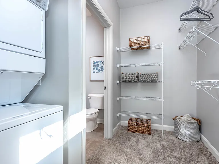 The Foundry Washer/Dryer and closet