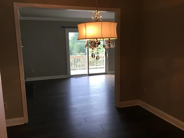 Dining room looking into living room