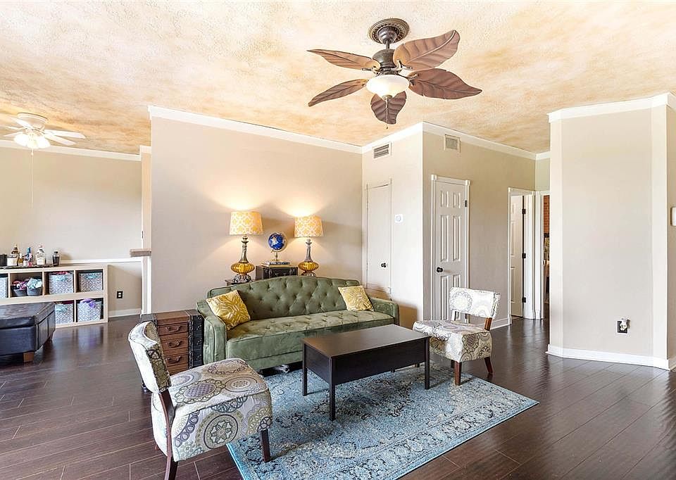 The living room opens to the dining area. It has lots of storage.