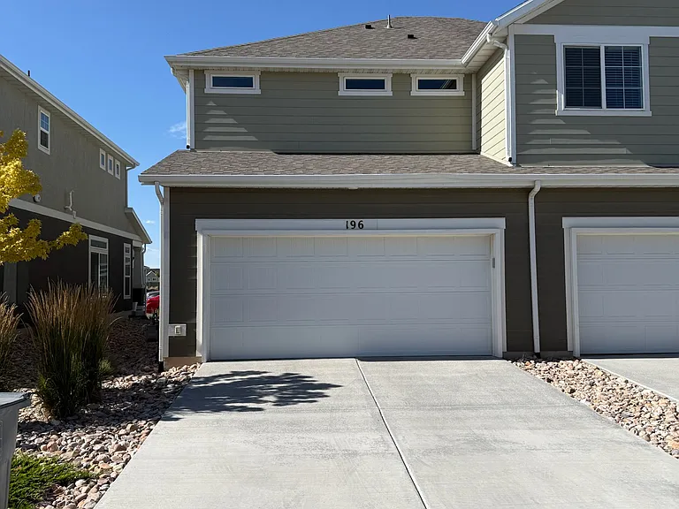 2 car garage & driveway
