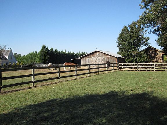 Horses and Barn