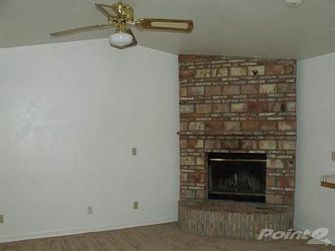 Nice brick fireplace