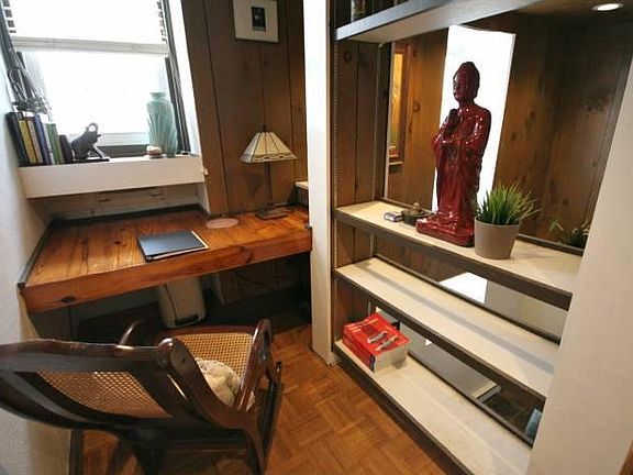 built-in office area