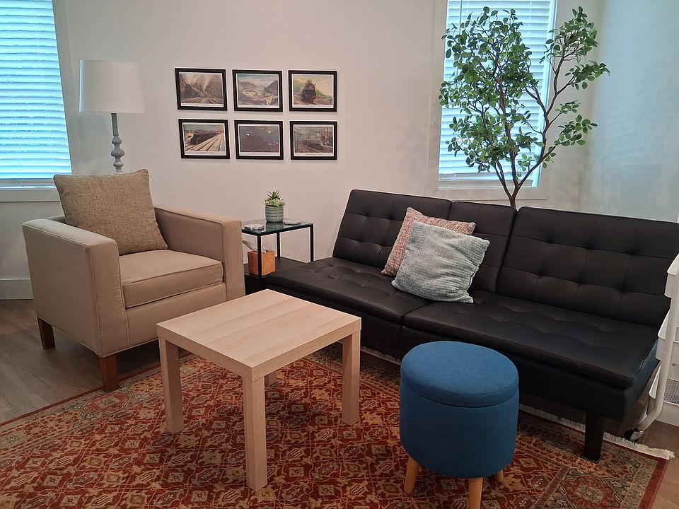 Sofa bed, arm chair, tables make your stay comfortable