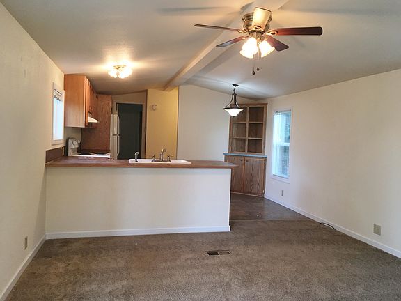 Long view of Living and Kitchen