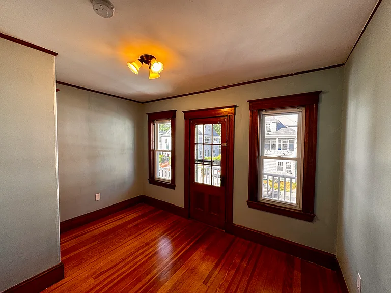 Front Study with door to upstairs porch