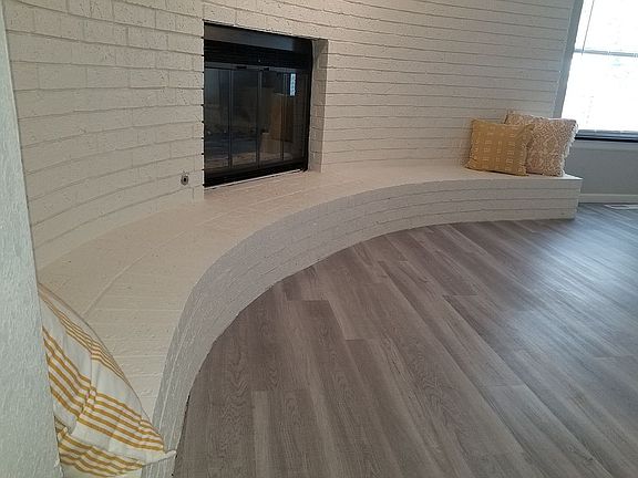 Curved Fireplace Wall
