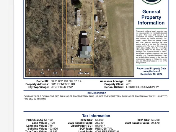 9811 Genesee Rd, Litchfield, MI 49252