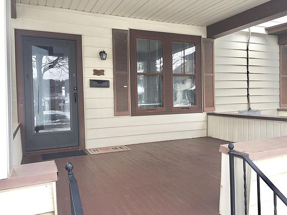 Front door, spacious front porch