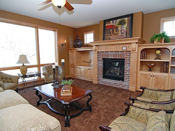 Eye-grabbing fireplace.