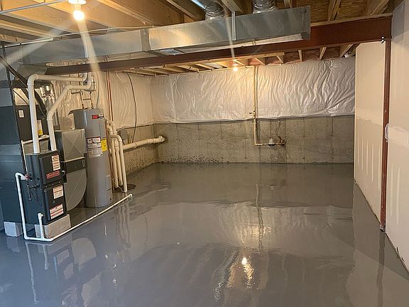 Basement Floor Epoxied